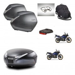 SHAD Baul SH48 + soporte montaje maletas SH36 accesorios DARK GREY PREMIUM KIT-482224