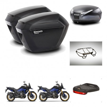 SHAD Baul SH48 + soporte montaje maletas sh23 accesorios DARK GREY PREMIUM KIT-482225