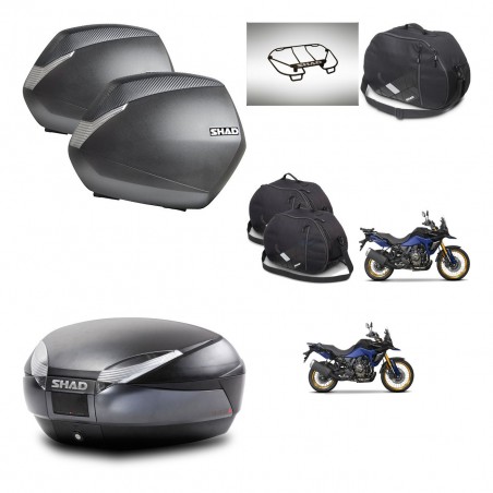 SHAD Baul SH48 + soporte montaje maletas SH36 accesorios DARK GREY PREMIUM KIT-482230