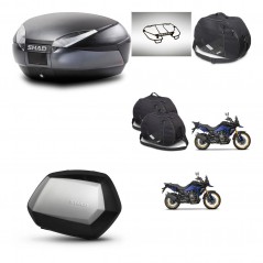 SHAD SH35 PREMIUM suitcases + mounting bracket SH48 trunk accessories DARK GREY KIT-482233