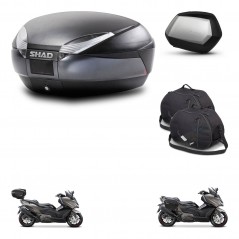 SHAD Maletas SH35 PREMIUM + soporte montaje baul SH48 accesorios DARK GREY KIT-482293