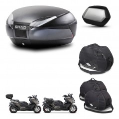 SHAD SH35 PREMIUM suitcases + mounting bracket SH48 trunk accessories DARK GREY KIT-482305
