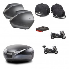 SHAD Baul SH48 + soporte montaje maletas SH36 accesorios DARK GREY PREMIUM KIT-482308