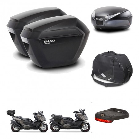 SHAD Baul SH48 + soporte montaje maletas sh23 accesorios DARK GREY PREMIUM KIT-482309