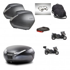 SHAD Baul SH48 + soporte montaje maletas SH36 accesorios DARK GREY PREMIUM KIT-482320