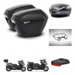 SHAD Baul SH48 + soporte montaje maletas sh23 accesorios DARK GREY PREMIUM KIT-482321