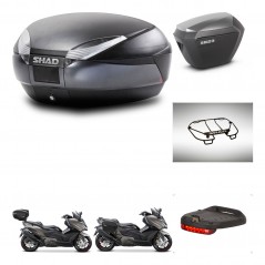 SHAD SH23 alu suitcases + mounting bracket SH48 trunk accessories DARK GREY PREMIUM KIT-482324
