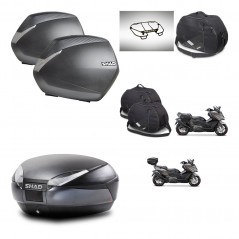 SHAD SH48 trunk + mounting bracket SH36 suitcases accessories DARK GREY PREMIUM KIT-482326