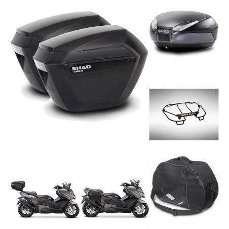 SHAD Baul SH48 + soporte montaje maletas sh23 accesorios DARK GREY PREMIUM KIT-482327
