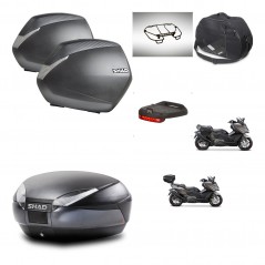 SHAD SH48 trunk + mounting bracket SH36 suitcases accessories DARK GREY PREMIUM KIT-482331