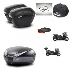 SHAD Baul SH48 + soporte montaje maletas sh23 accesorios DARK GREY PREMIUM KIT-482333