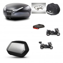 SHAD SH35 PREMIUM suitcases + mounting bracket SH48 trunk accessories DARK GREY KIT-482334
