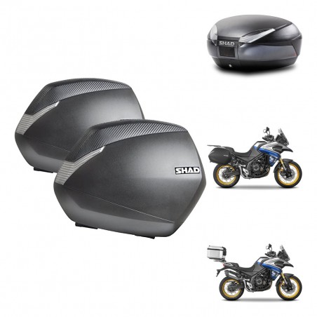 SHAD Baul SH48 + soporte montaje maletas SH36 DARK GREY PREMIUM KIT-482337