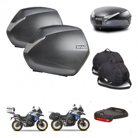SHAD Baul SH48 + soporte montaje maletas SH36 accesorios DARK GREY PREMIUM KIT-482344