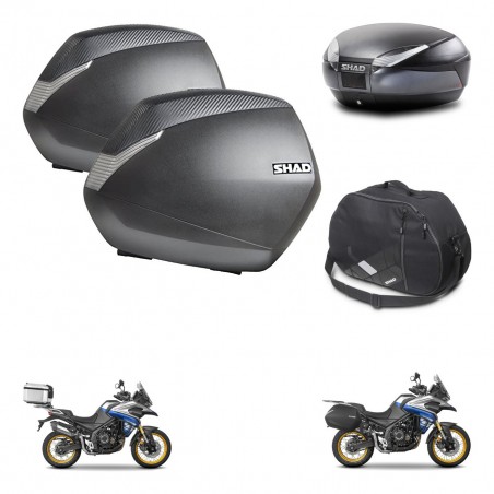 SHAD Baul SH48 + soporte montaje maletas SH36 accesorios DARK GREY PREMIUM KIT-482349