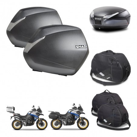 SHAD Baul SH48 + soporte montaje maletas SH36 accesorios DARK GREY PREMIUM KIT-482350