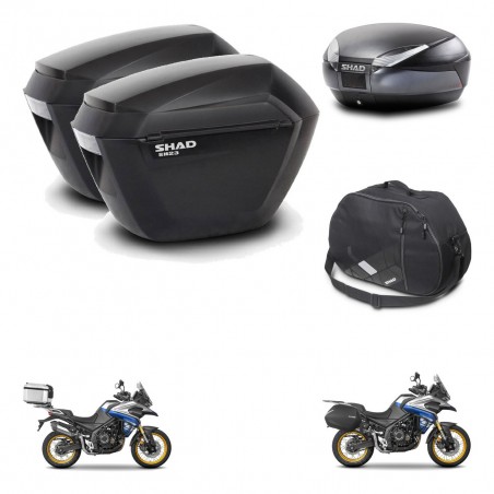 SHAD Baul SH48 + soporte montaje maletas sh23 accesorios DARK GREY PREMIUM KIT-482351