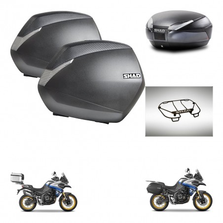 SHAD Baul SH48 + soporte montaje maletas SH36 accesorios DARK GREY PREMIUM KIT-482361
