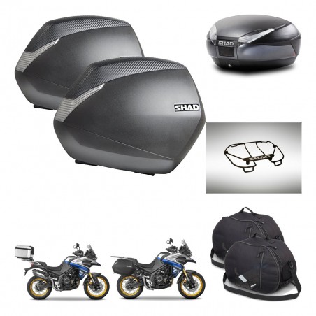 SHAD Baul SH48 + soporte montaje maletas SH36 accesorios DARK GREY PREMIUM KIT-482362
