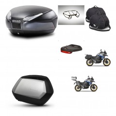 SHAD Maletas SH35 PREMIUM + soporte montaje baul SH48 accesorios DARK GREY KIT-482371