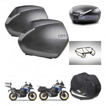 SHAD Baul SH48 + soporte montaje maletas SH36 accesorios DARK GREY PREMIUM KIT-482373