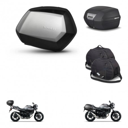SHAD Baul SH44 + soporte montaje maletas SH35 PREMIUM accesorios KIT-482521