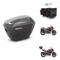 SHAD Suitcase trunk + mounting support sh23 alu suitcases KIT-482822