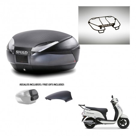 SHAD Trunk SH48 backrest cover + mounting bracket upper grill 49 L KIT-483009