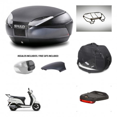 SHAD Baul SH48 tapa respaldo + soporte montaje accesorios 49 L KIT-483012