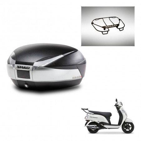 SHAD Baul SH48 + soporte montaje parrilla superior TITANIUM PREMIUM KIT-483144
