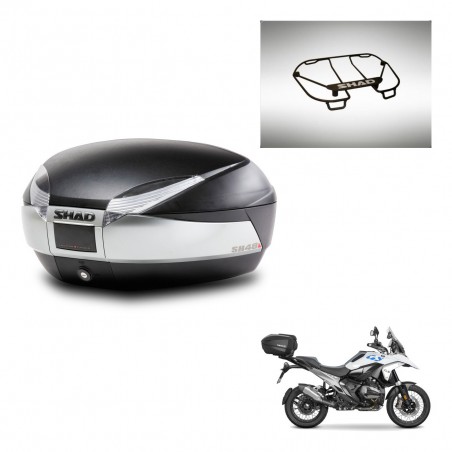 SHAD Baul SH48 + soporte montaje parrilla superior TITANIUM PREMIUM KIT-483152