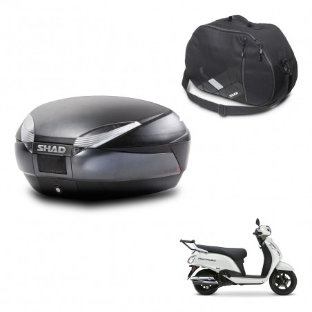 SHAD Baul SH48 + soporte montaje bolsa interna DARK GREY PREMIUM KIT-483166