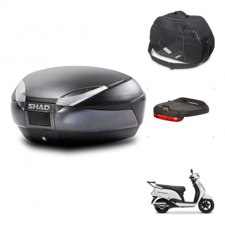 SHAD Baul SH48 + soporte montaje accesorios DARK GREY PREMIUM KIT-483167