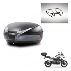 SHAD Baul SH48 + soporte montaje parrilla superior DARK GREY PREMIUM KIT-483176