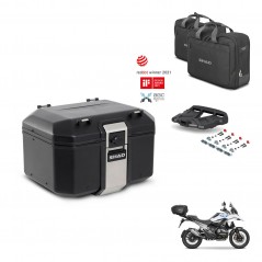 SHAD Baul trasero + soporte montaje parrilla accesorios TR48 TERRA BLACK EDITION KIT-484538