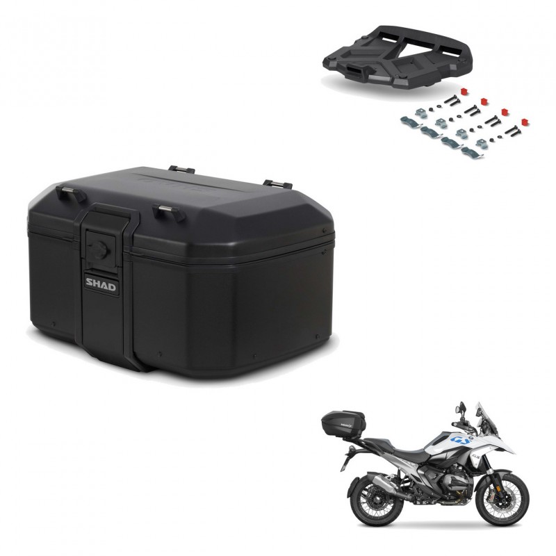 SHAD Rear trunk + mounting bracket grill TR55 TERRA PURE BLACK KIT-485860