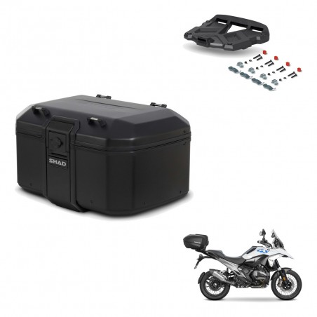 SHAD Baul trasero + soporte montaje parrilla TR55 TERRA PURE BLACK KIT-485860
