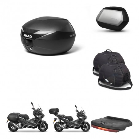 SHAD Maletas SH35 PREMIUM + soporte montaje Baul maleta accesorios KIT-485930