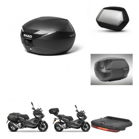 SHAD SH35 PREMIUM suitcases + mounting bracket suitcase trunk accessories KIT-485941