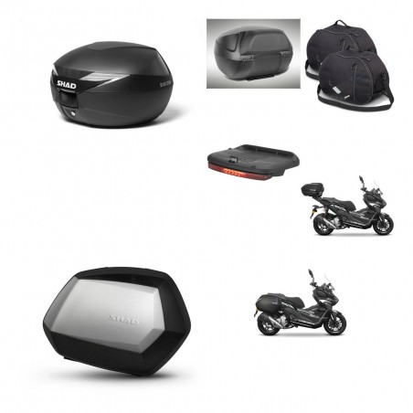 SHAD Maletas SH35 PREMIUM + soporte montaje Baul maleta accesorios KIT-485942