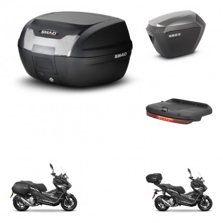 SHAD Maletas sh23 alu + soporte montaje baul SH40 accesorios KIT-485947