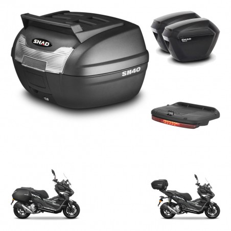 SHAD SH23 suitcases + mounting bracket SH40 trunk top grill accessories KIT-485954