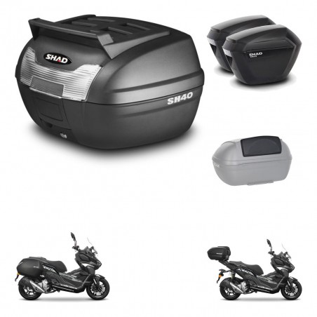 SHAD Maletas sh23 + soporte montaje baul SH40 parrilla superior accesorios KIT-485956