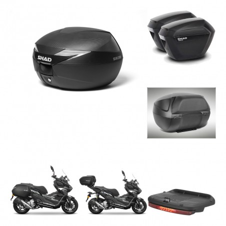 SHAD Maletas sh23 + soporte montaje Baul maleta accesorios KIT-485980