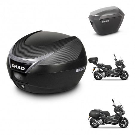 SHAD Maletas sh23 alu + soporte montaje baul SH34 KIT-485993