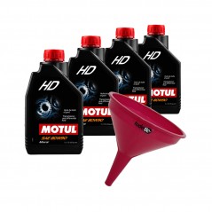TUDETIC Kit of 4x transmission oil + funnel HD 80W90 1L KT-116