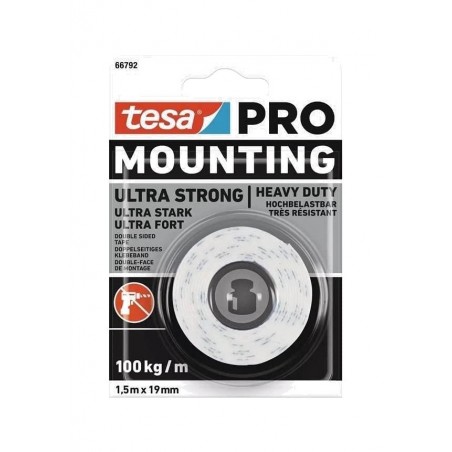 TESA Cinta de doble cara pro mounting UNIVERSAL1,5M X 19 MM 13244