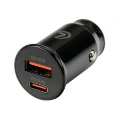 LAMPA Car cigarette lighter charger, caravan, truck 2 PUERTOS USB (A+C) - PD 20W 12/24V LAM38692