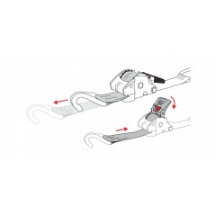 LAMPA Self-rolling lashing with double hook 2,5X300 CM 600KG LAM60141