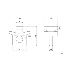 LAMPA u type truck curtain stopper 6MM 10U LAM97117